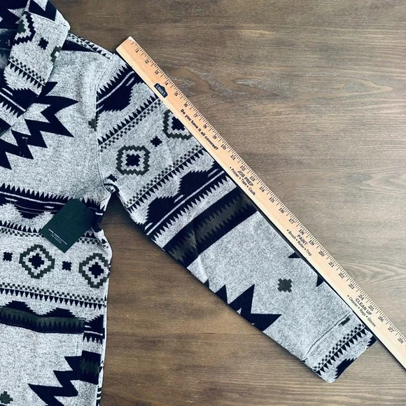 Junk Food Clothing Mens Harper Cardi Meteorite Southwestern Shawl Cardigan S NEW - Picture 7 of 9
